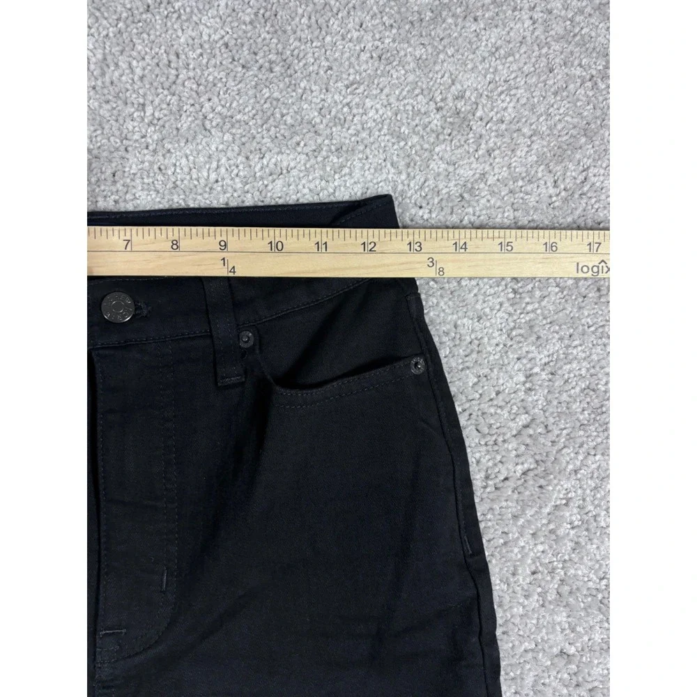 J Crew Womens High Rise Flare Crop Black‎ Jeans Size 25 Denim Pants